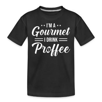 Proffee Disant Protein Coffee Funny Proffee - T-shirt bio Premium Enfant - noir - Devant