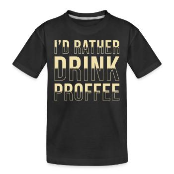 Proffee Disant Protein Coffee Funny Proffee - T-shirt bio Premium Enfant - noir - Devant