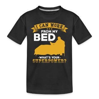 Home Office Saying - Kids' Premium Organic T-Shirt - black - Front
