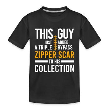 Chirurgie cardiaque Survivant Bypass Cicatrices Cadeau de récupération - T-shirt bio Premium Enfant - noir - Devant