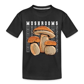 Pilzsammler Pilz Sucher - Kinder Premium Bio T-Shirt - Schwarz - Vorne