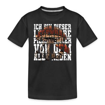 Pilzsammler Pilz Sucher - Kinder Premium Bio T-Shirt - Schwarz - Vorne