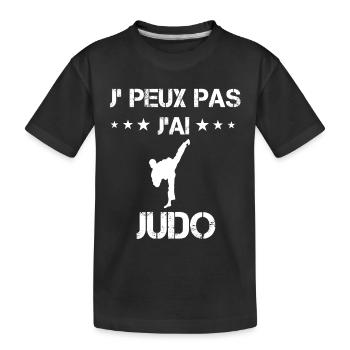 Je peux pas j'ai judo cadeau judoka - T-shirt bio Premium Enfant - noir - Devant