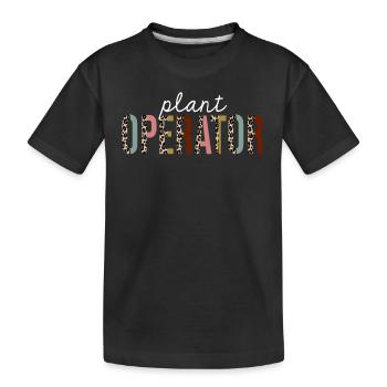 Plant Operator Leopard Print Funny Gift - Kids' Premium Organic T-Shirt - black - Front