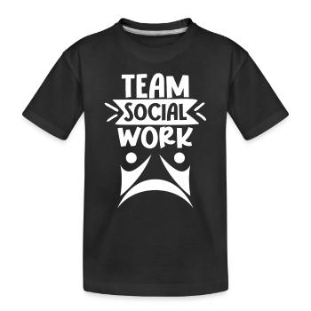 Équipe Travail social Travailleurs sociaux Travail social - T-shirt bio Premium Enfant - noir - Devant