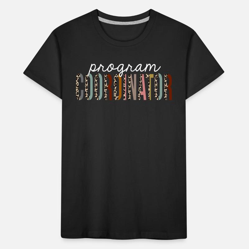 Program Coordinator Leopard Print Funny Gift Kids' Premium Organic T-Shirt