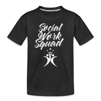Équipe Travail social Travailleurs sociaux - T-shirt bio Premium Enfant - noir - Devant