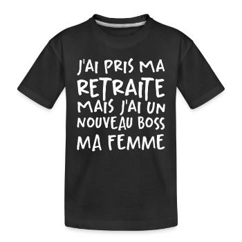 J'ai Pris Ma Retraite - T-shirt bio Premium Enfant - noir - Devant