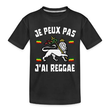 Je peux pas j'ai reggae - T-shirt bio Premium Enfant - noir - Devant