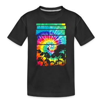 Afrika Safari Savanne - Kinder Premium Bio T-Shirt - Schwarz - Vorne