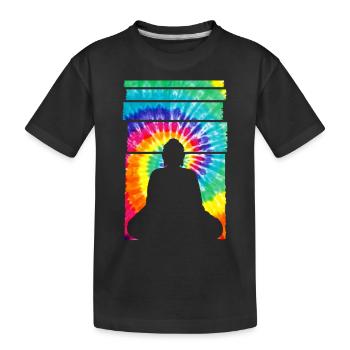 Buddha Busshismus Buddha Statue - Kinder Premium Bio T-Shirt - Schwarz - Vorne