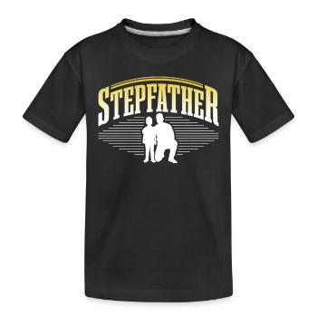 Stiefvater Vatertag Stiefpapa Stepdad - Kinder Premium Bio T-Shirt - Schwarz - Vorne