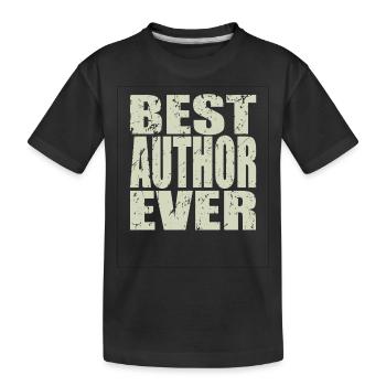 Best Author ever Author Gift - Kids' Premium Organic T-Shirt - black - Front