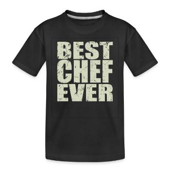 Best Chefkoch ever Chefkoch Geschenk - Kinder Premium Bio T-Shirt - Schwarz - Vorne