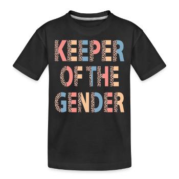Keeper of the Gender Leopard Gender Revel Party - Kinder Premium Bio T-Shirt - Schwarz - Vorne