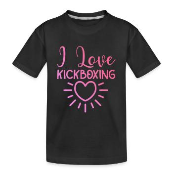 J’adore le kick boxing - T-shirt bio Premium Enfant - noir - Devant