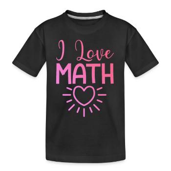 Ich liebe Mathe - Kinder Premium Bio T-Shirt - Schwarz - Vorne