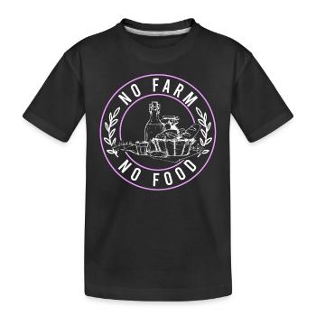 pas d’agriculteur pas de nourriture - T-shirt bio Premium Enfant - noir - Devant
