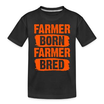 farmer geboren - Kinder Premium Bio T-Shirt - Schwarz - Vorne