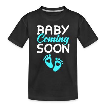 bébé à venir bientôt - T-shirt bio Premium Enfant - noir - Devant