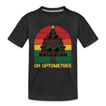 Drôle d’opticien Lunettes de sapin de Noël Noël Oh - T-shirt bio Premium Enfant - noir - Devant