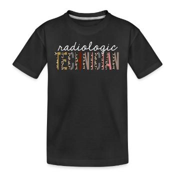 Radiologic Technician Leopard Print Funny Gift - Kids' Premium Organic T-Shirt - black - Front