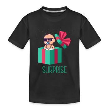 Surprise Idée Cadeau Annoncement de Grossesse - T-shirt bio Premium Enfant - noir - Devant