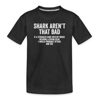 Les requins ne sont pas si mauvais - T-shirt bio Premium Enfant - noir - Devant