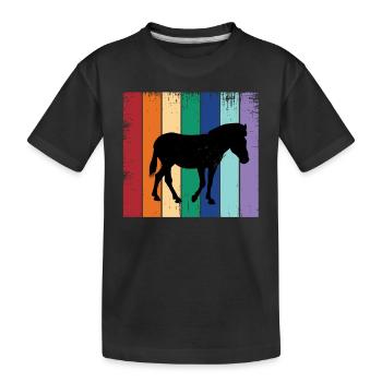Zebra - Kinder Premium Bio T-Shirt - Schwarz - Vorne