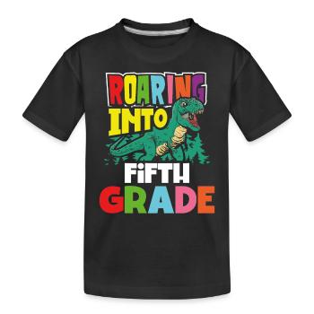 Departure into the 5th grade - Kids' Premium Organic T-Shirt - black - Front