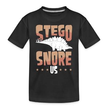 Stegosaurus nous ronfle - T-shirt bio Premium Enfant - noir - Devant