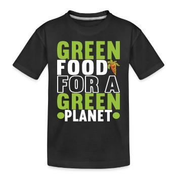 Vegan Vegetarier - Kinder Premium Bio T-Shirt - Schwarz - Vorne