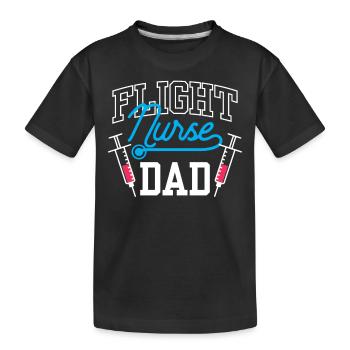 Infirmière de vol Papa Médecin de vol Médecin de vol - T-shirt bio Premium Enfant - noir - Devant