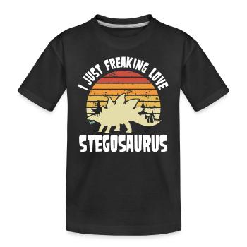 J’adore Stegosaurus - T-shirt bio Premium Enfant - noir - Devant
