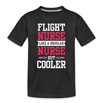 Infirmière de vol Médecin de vol Profession médicale de vol - T-shirt bio Premium Enfant - noir - Devant