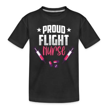 Fière infirmière de vol Profession Infirmière de vol - T-shirt bio Premium Enfant - noir - Devant