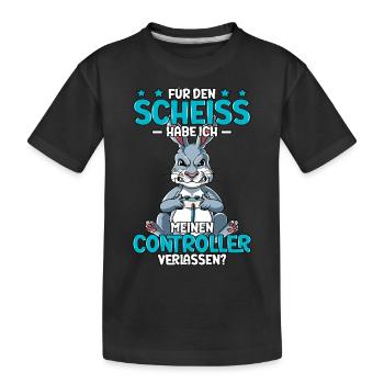 Zocken Gaming - Kinder Premium Bio T-Shirt - Schwarz - Vorne
