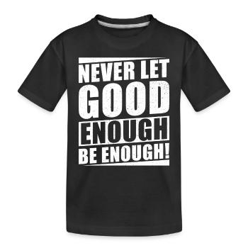 Motivation Objectifs de réussite Dire - T-shirt bio Premium Enfant - noir - Devant