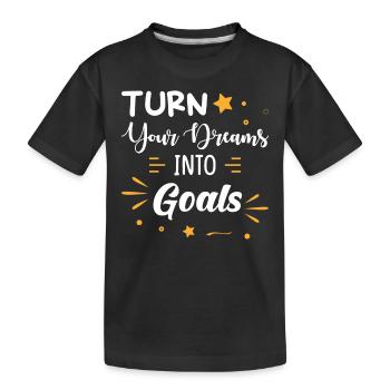 Motivation Succès Rêves Objectifs Dire - T-shirt bio Premium Enfant - noir - Devant