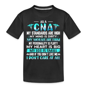 Infirmière auxiliaire certifiée Standard Medical - T-shirt bio Premium Enfant - noir - Devant