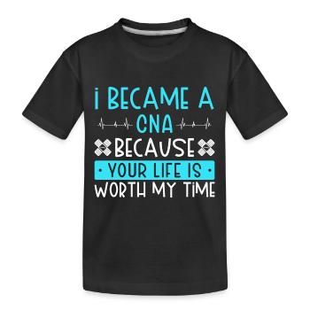 Lebensrettender Krankenpflegedienst Für Patienten - Kinder Premium Bio T-Shirt - Schwarz - Vorne