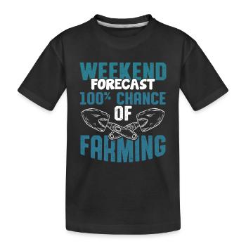 farming wochenende - Kinder Premium Bio T-Shirt - Schwarz - Vorne