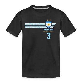Argentina Albiceleste Football Fan Jersey - Kids' Premium Organic T-Shirt - black - Front