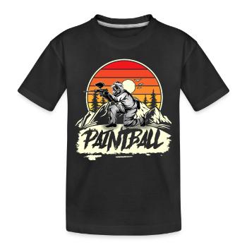 Paintball - Kinder Premium Bio T-Shirt - Schwarz - Vorne
