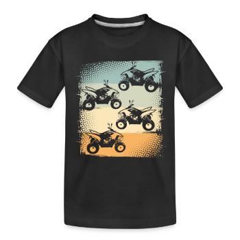 Quad ATV Offroad Quadfahrer - Kinder Premium Bio T-Shirt - Schwarz - Vorne