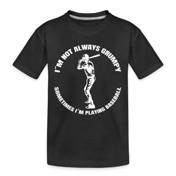 Cadeau de baseball Amateur de baseball Jeu de baseball - T-shirt bio Premium Enfant - noir - Devant