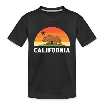 Continents californiens - T-shirt bio Premium Enfant - noir - Devant