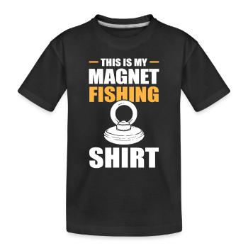 Ceci est mon aimant Chemise de pêche Magnet Fish - T-shirt bio Premium Enfant - noir - Devant