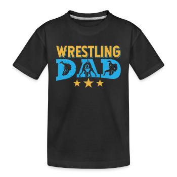 Wrestling Dad Ringkampf Ringer Ringen Wrestler - Kids' Premium Organic T-Shirt - black - Front
