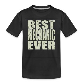 Best Mechaniker ever Mechaniker Geschenk - Kinder Premium Bio T-Shirt - Schwarz - Vorne